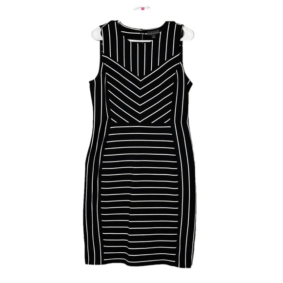 Bold Elements Dresses & Skirts - Bold Elements Bodycom Dress, Size L, Black & White Stripes